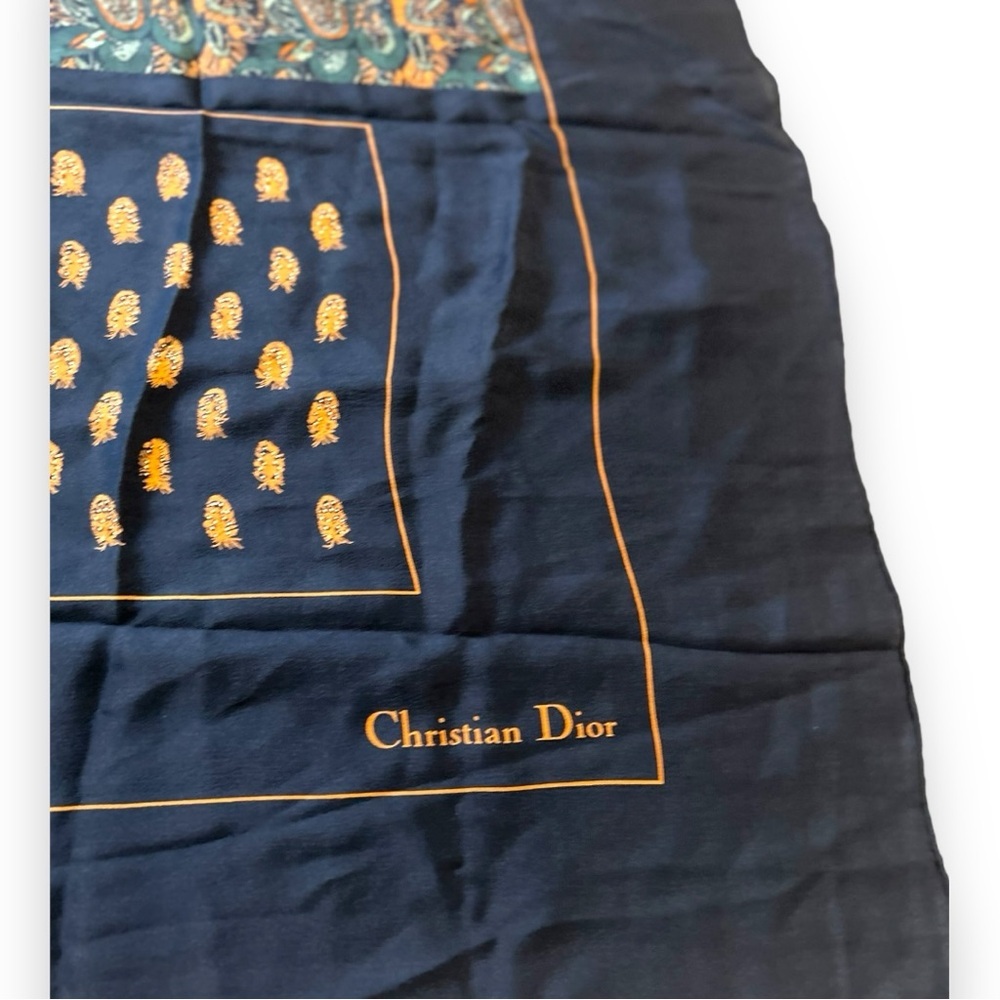 Christian Dior Blue scarf - Picture 2 of 5